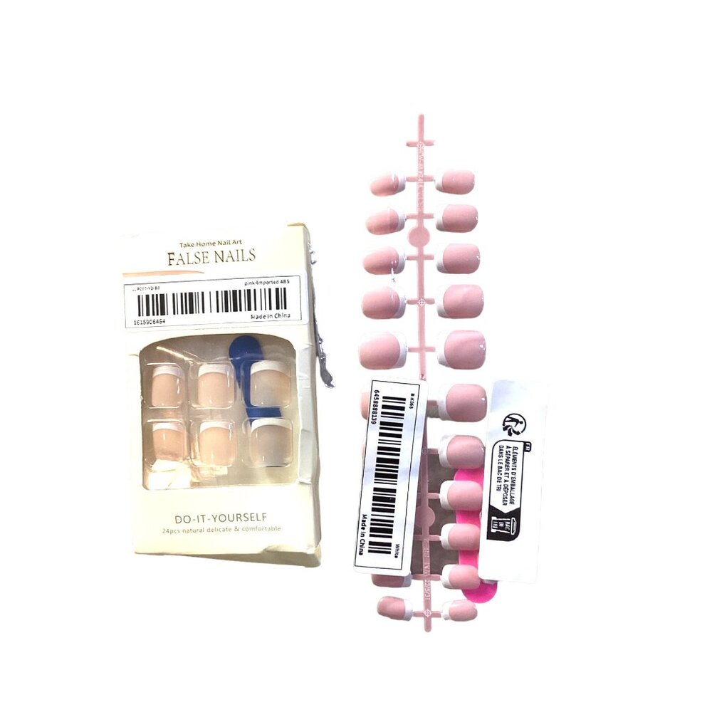 *HUGE SALE* False French Fingernails and Toenails * New in PKG   Pink
